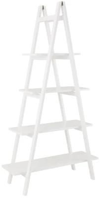 Triangle Wood Bookshelf 4 Tiers Ladder Bookshelf