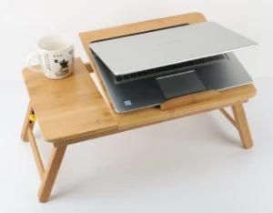 Bamboo Adjustable Laptop Desk Laptop Stand with Cooling Fan