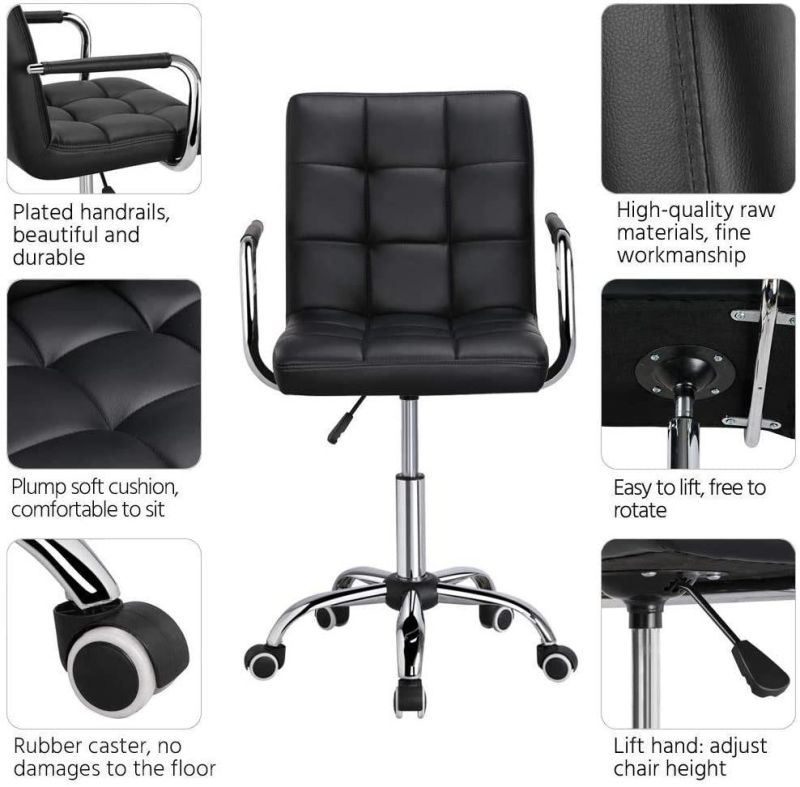 Li&Sung PU Leather Midback Executive 360 Swivel Office Chair