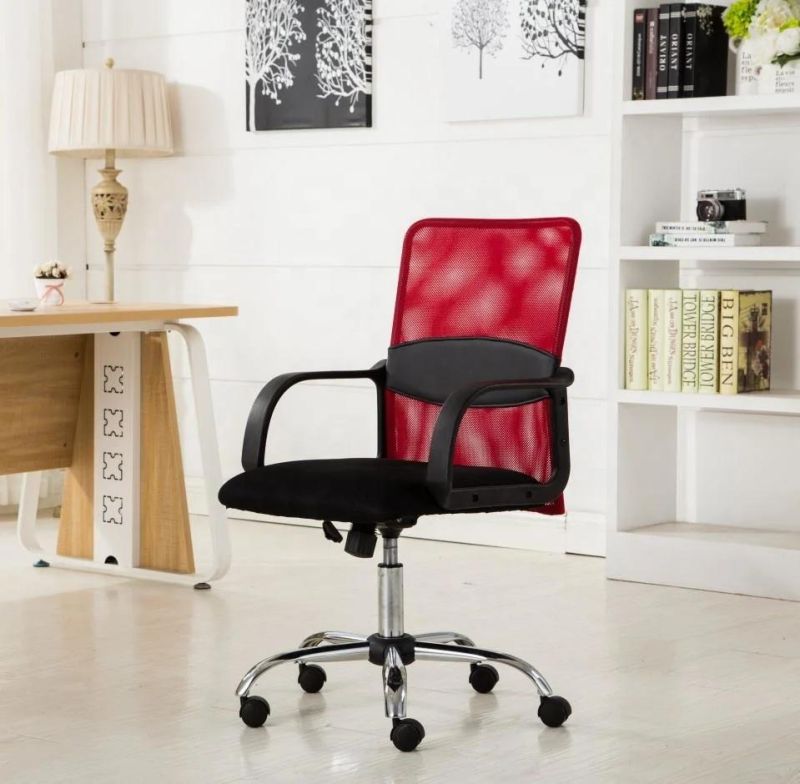 Red Office Mesh Staff Chairs