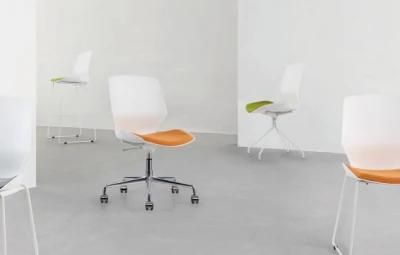 Factory Direct Sale Modern Fixed MID Back PP Chair with Comfortable Seat