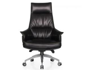 Italy Modern Luxury Leather&#160; Office Chair for Interior Decoration with Curved Design