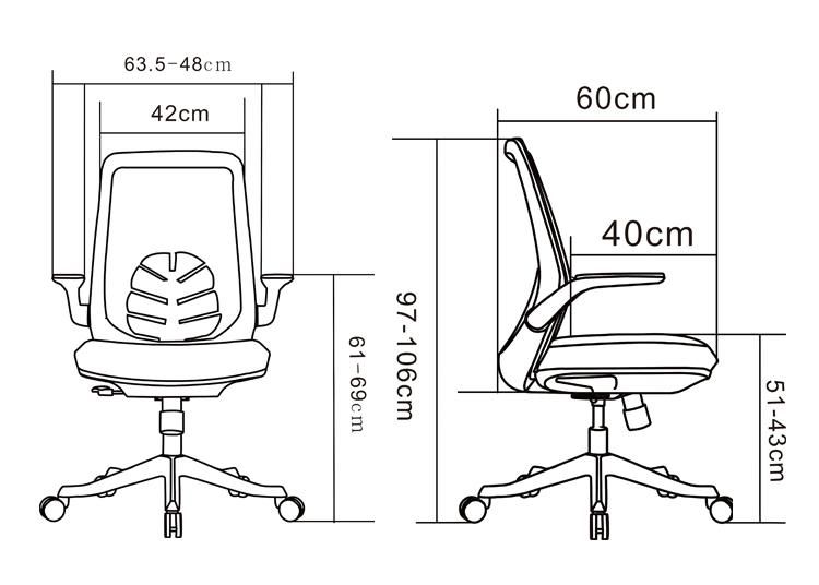 Swivel Office Chair Ergonomic Adjustable Chair Office Furniture Staff Office Chair