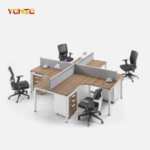 4 Person Cross Shape Private Office Cubicles