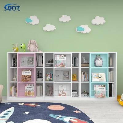 Steel Bookshelf Colorful Steel Storage Cartoon New Design for Kids