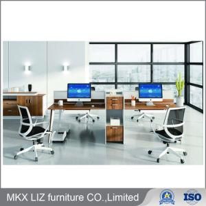 Modern Style 4 Seater Office Cubicle Workstation with Glass Partition (CP74I-4)