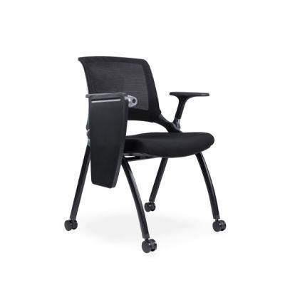 Wholesale Modern Folding Training Chair with Armrest and Wheel for Meeting Room