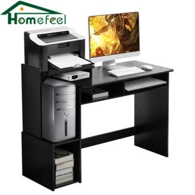 Home Furniture Black Computer Desk with Drawers Multispace Storage Rack