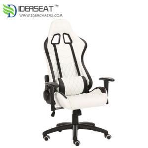 High Back Ports White Leather Office Arm Chair