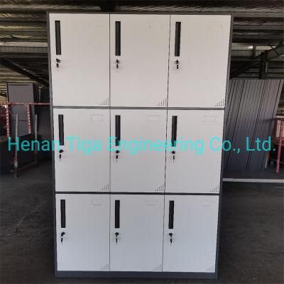 Bathroom Metal Shoes Steel Locker Cabinet with 3 Drawers