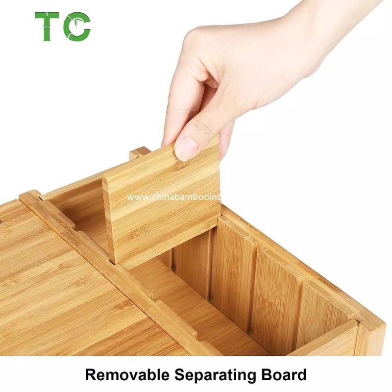 Wholesale 2-Tier Bamboo Desk Monitor Riser Stand - Desk Storage Organizer for Home and Office Computer Desk Laptop