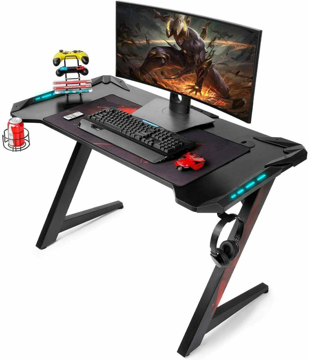 K Shaped Computer Laptop Table Workstation Working Studying Gaming Desk