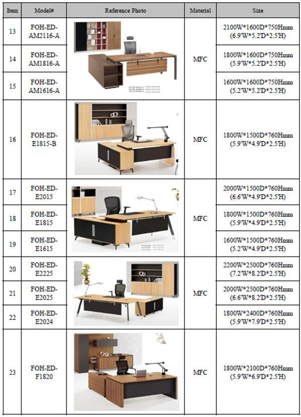 Modern L Shape Walnut Office Eecutive Desk