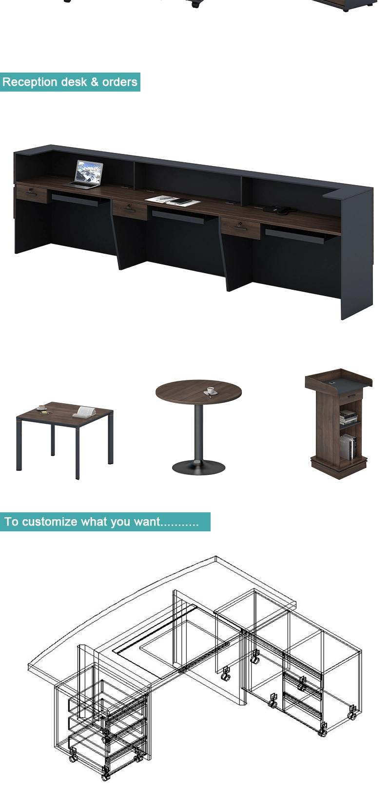 Custom Luxury Office Depot Modern Executive L Shape Wooden Furniture Wood Filing Cabinets