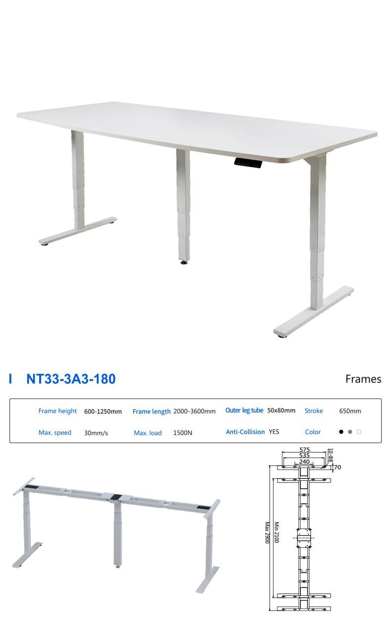 Definitely Worth The Price Electric Adjustable Stand up Desk with 3 Sgements