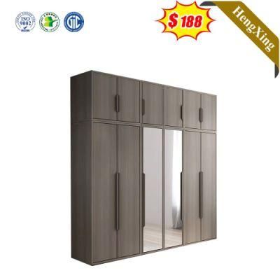 Modern Multi-Function Storage Drawers Bedroom Home Furniture 6-Door Wardrobe with Mirror