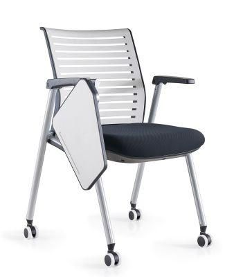 High Quality PP+ Fiber Training Room Chairs Foldable with PU Universal Wheels Training Chairs