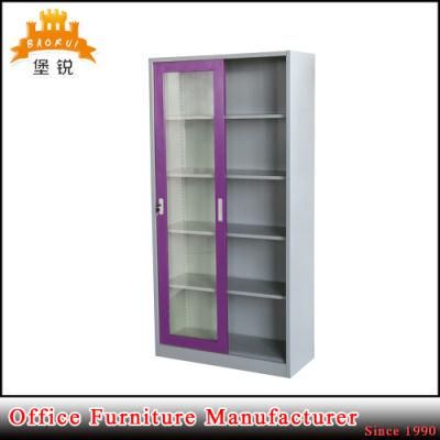 Different Color Glass Sliding Door Filing Cabinet