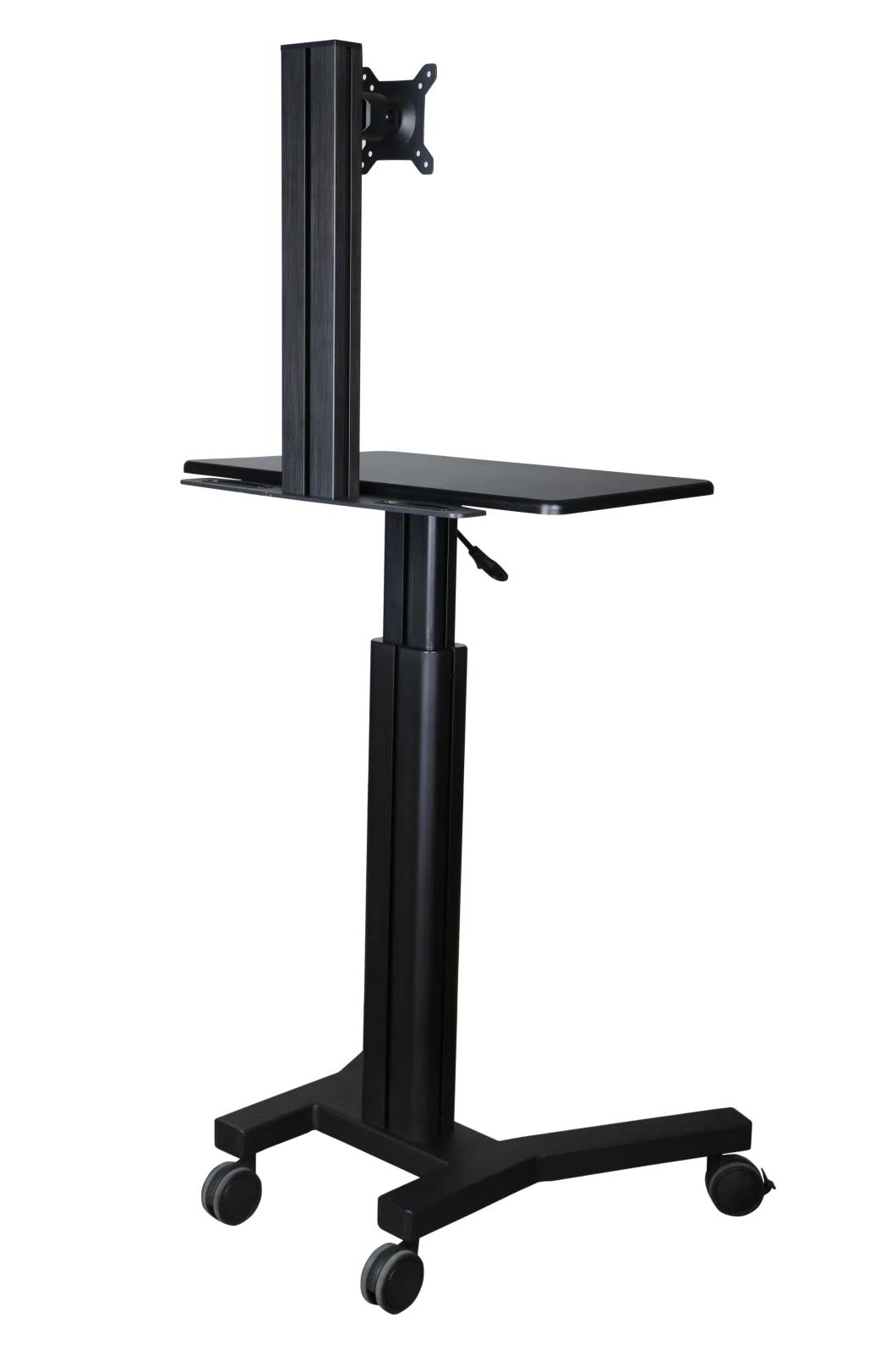 Hot Sale Cheap Mobile Computer Workstation Gas Lift Wheelbase 10-24"