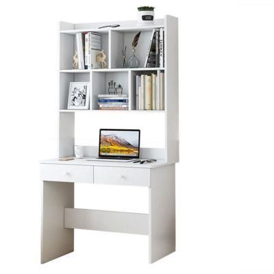 Desk with Bookshelf Combination White Computer Desk Girl Bedroom