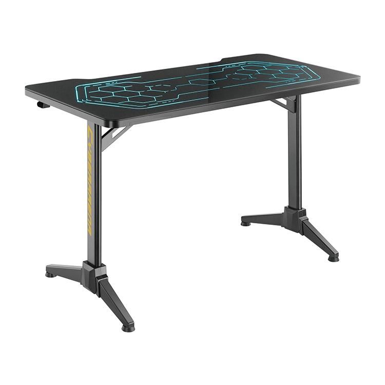 Black Color Gaming Table PC Computer Gaming Desk for Gamer with RGB Lighting