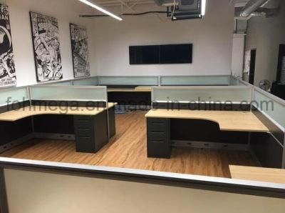 60mm Aluminum L Shape Office Workstation for USA Client