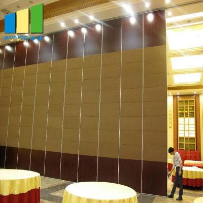 Hotel Foldable Wall Sliding Door Wood Partition