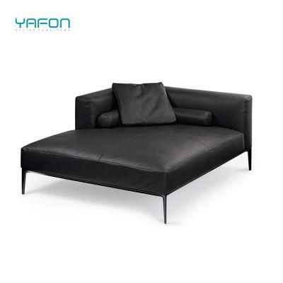 Black Leather Modular Sectional Corner Sofa Large L-Shaped Couch Set