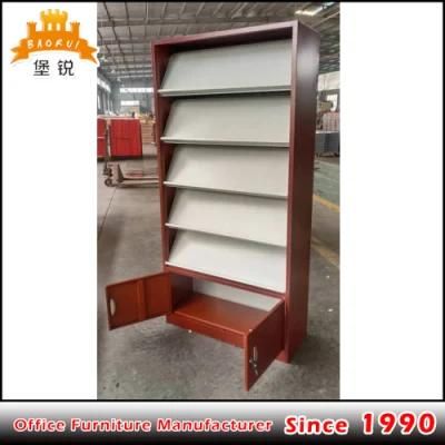 Fas-068 Bookshelf Storage Rack Brochure Display Stand Metal Magazine Rack