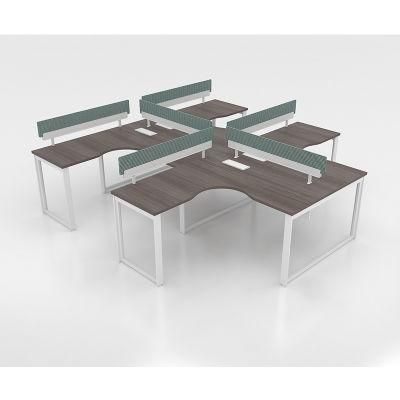 High Quality Modern L Shaped Office Desk 4 Person Office Workstations