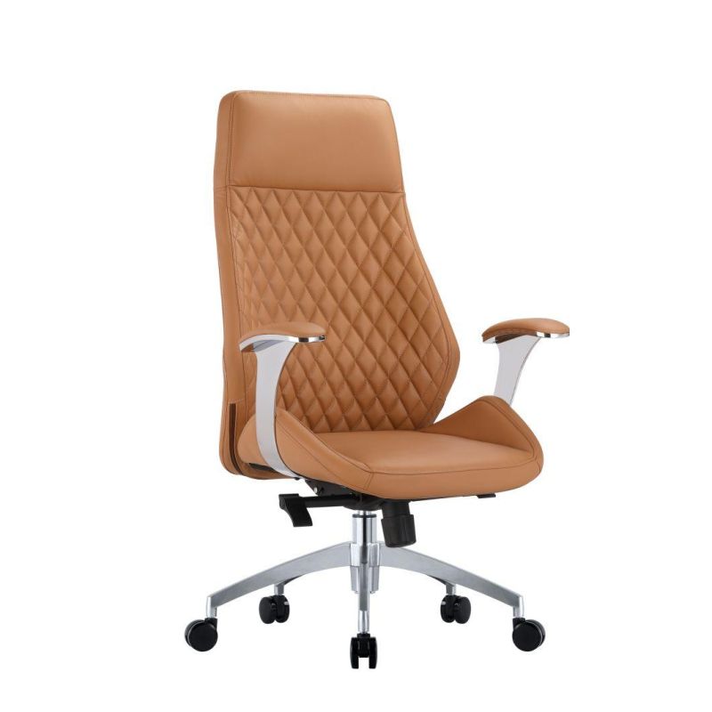 High Back Adjustable Manager Ergonomic Half Leather Tilting Swivel Home Office Executive Office Chair