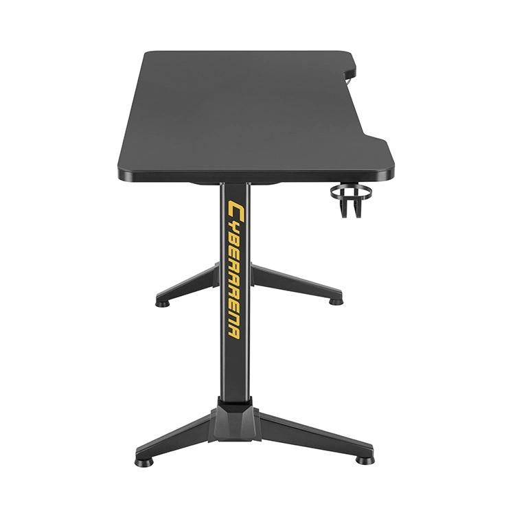 Black Color Gaming Table PC Computer Gaming Desk for Gamer with RGB Lighting