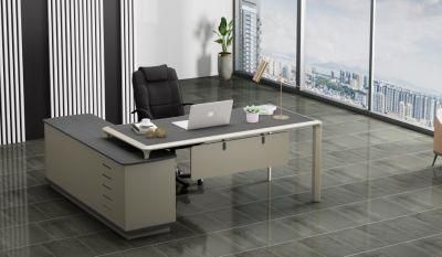 2021 New Design E1 MDF L Shaped Wooden Office Executive Desk