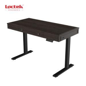 Loctek Ehd101e Traditionl Classic Height Adjustable Sit-Stand Wooden Texture Desk for Office and Home