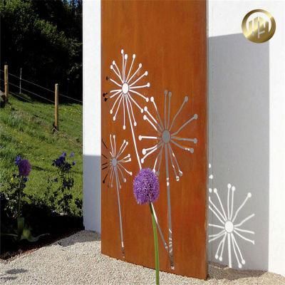 Garden New Design Corten Steel Rectangular Decoration Screen and Panel