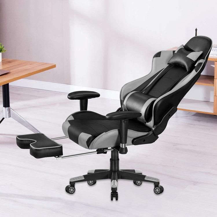 (MED-F) Partner High Back Reclining Gaming Chair Recliner Rocker Tilt E-Sports Chair with Retractable Footrest