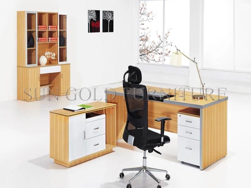 Cheap Price Wooden L Shape Doctor Office Table with File Cabinet (SZ-OD274)