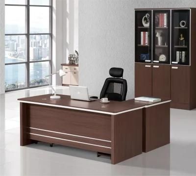 Hot Sale E1 MDF Board L Shaped Wooden Office Furniture Executive Desk