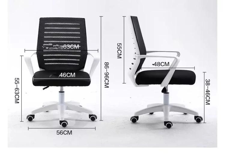 Armrest Furniture with Wheels Mesh Back Modern Swivel Chair for Office