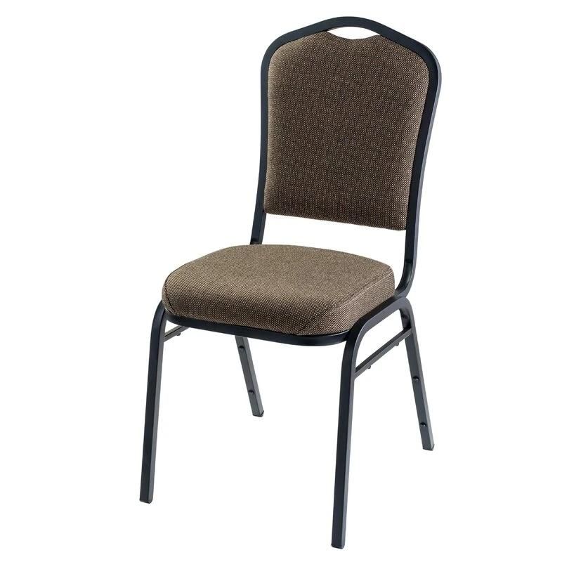Hotel Furniture Crown Back Stacking Banquet Chair with Burgundy Fabric and Mould Foam