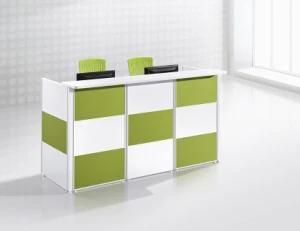 Aluminum Frame MDF Board Office Reception Desk Counter Table