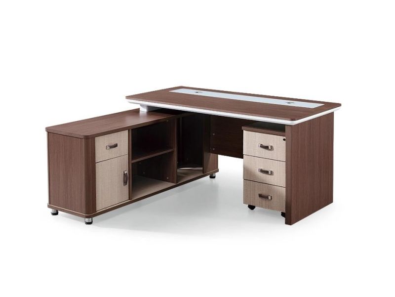Hot Sale MDF L Shaped Wooden Office Desk Office Furniture Executive Desk