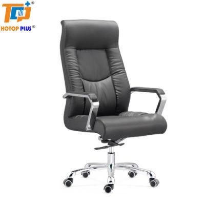 Classic Wooden PU/Leather Executive Swivel Office Chair Work for Manager