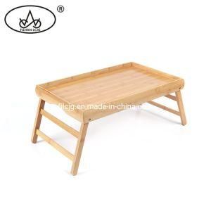 Bamboo Laptop Folding Desk Tablet Bed Breakfast Small Foldable Table for Computer Desk
