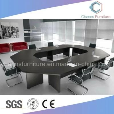 Popular Black Round Wooden Computer Office Desk Meeting Table