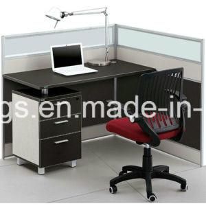Simple Design Glass Partition Melamine Panel Office Table