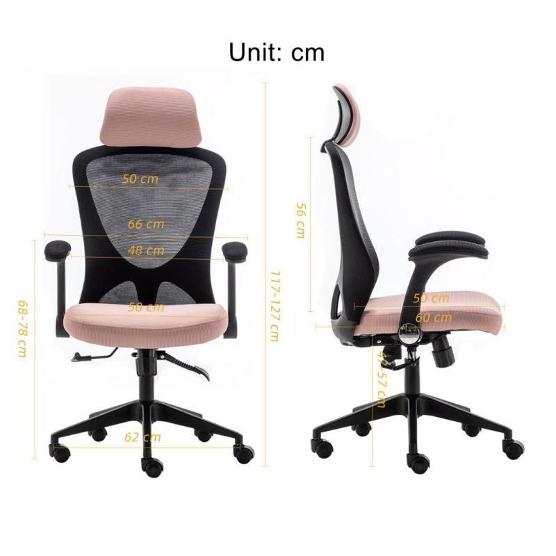 Huashi Adjustable Office Chair Comfortable Mesh Chair with Wheels