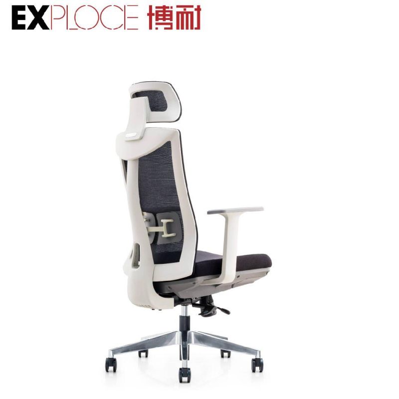 Waist Support Worker Computer Mesh Chair with Footrest Office Furniture