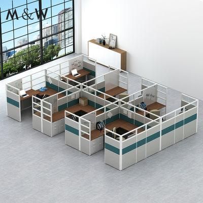 Commercial Furniture Manufacturer Standard Size 4/6 Seats Modular Modern Design Cubicle Workstation Office Furniture