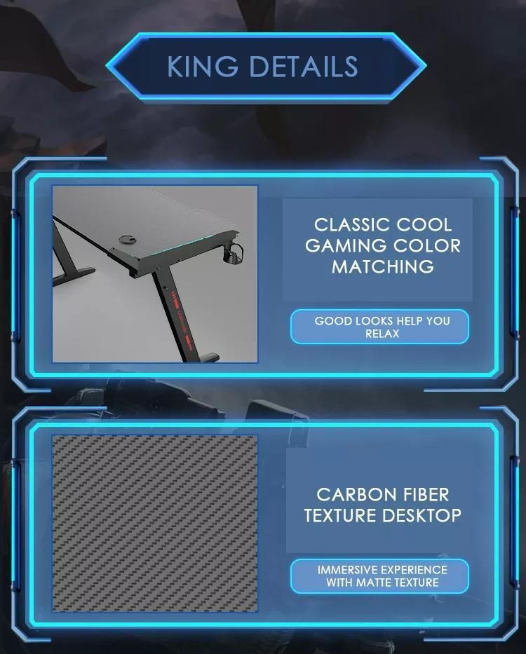 Gaming Desk for Amazon Walmart Gaming Table with RGB